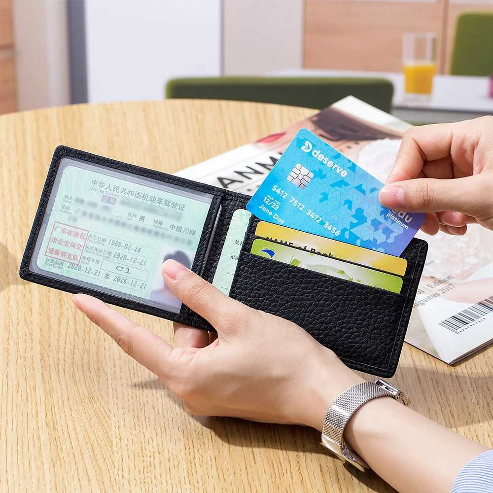New Driver License Holder Genuine Leather Card Bag for Car Driving Documents Business ID Passport Card Wallet Slim RFID Cardbag Z250725