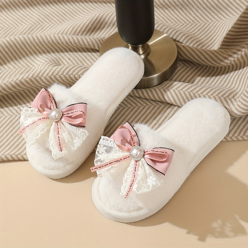 Women's Bow Open Toe Slippers - Comfortable Fashion Gift Style