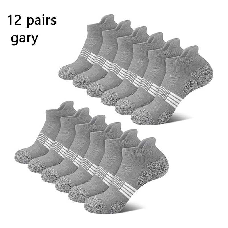 12 Pairs Thickened Towel Bottom Running Socks Mesh Boat Socks Non-Slip Breathable Sports Socks Low Cut Mens Socks Womens Socks X250725