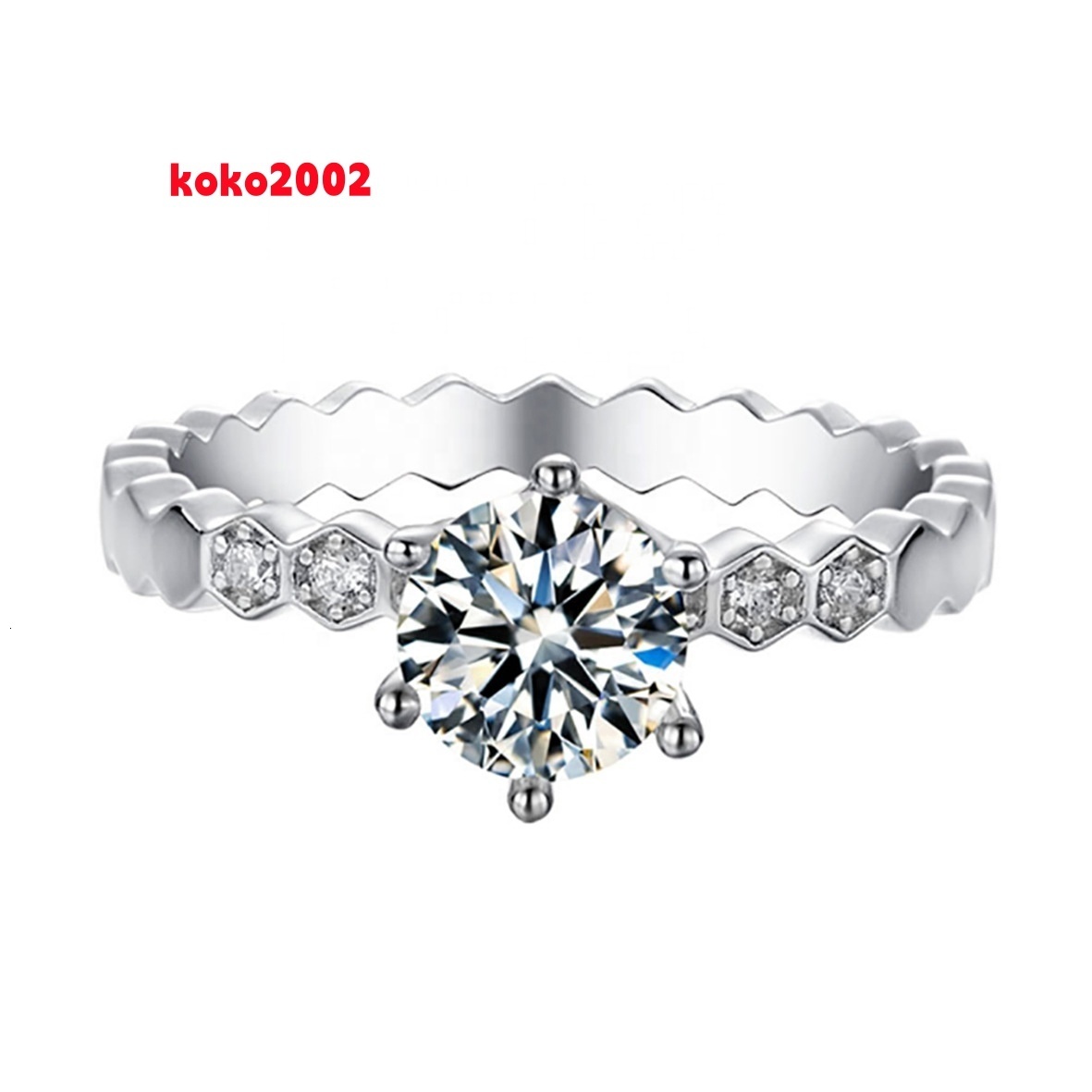 VANFI 925 Silver D V VS Grade Moissanite Ring Elegant and Luxurious Jewelry for Women