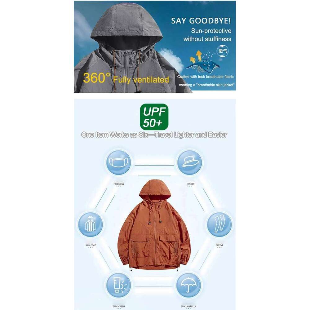Summer Ice Cool Jacket Men & Women Air Fan Clothing UV Sun Protection Lightweight Outdoor Clothes Windproof Cooling Apparel Coat