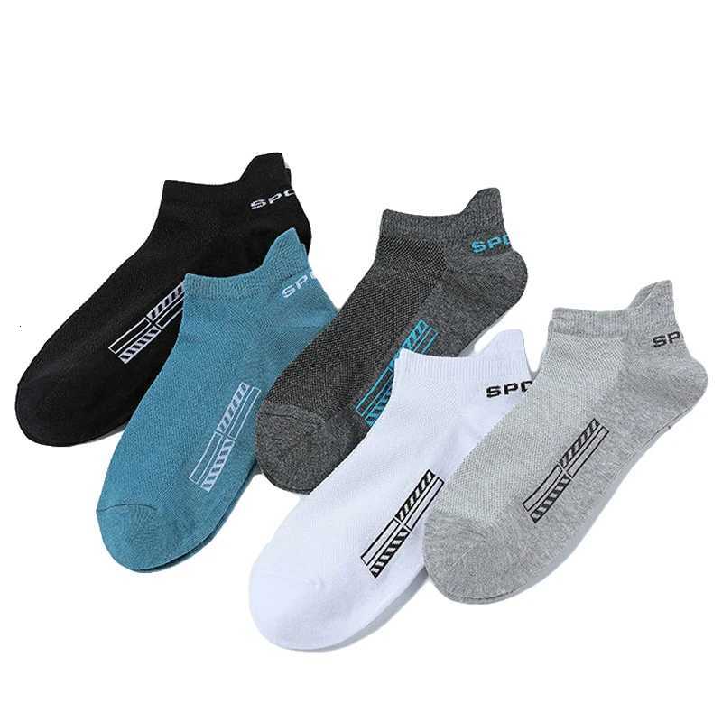 5 Pairs Cotton Short Socks for Men High Quality Womens Low-Cut Crew Ankle Sports Mesh Breathable Summer Casual Soft Men Socks X2507251