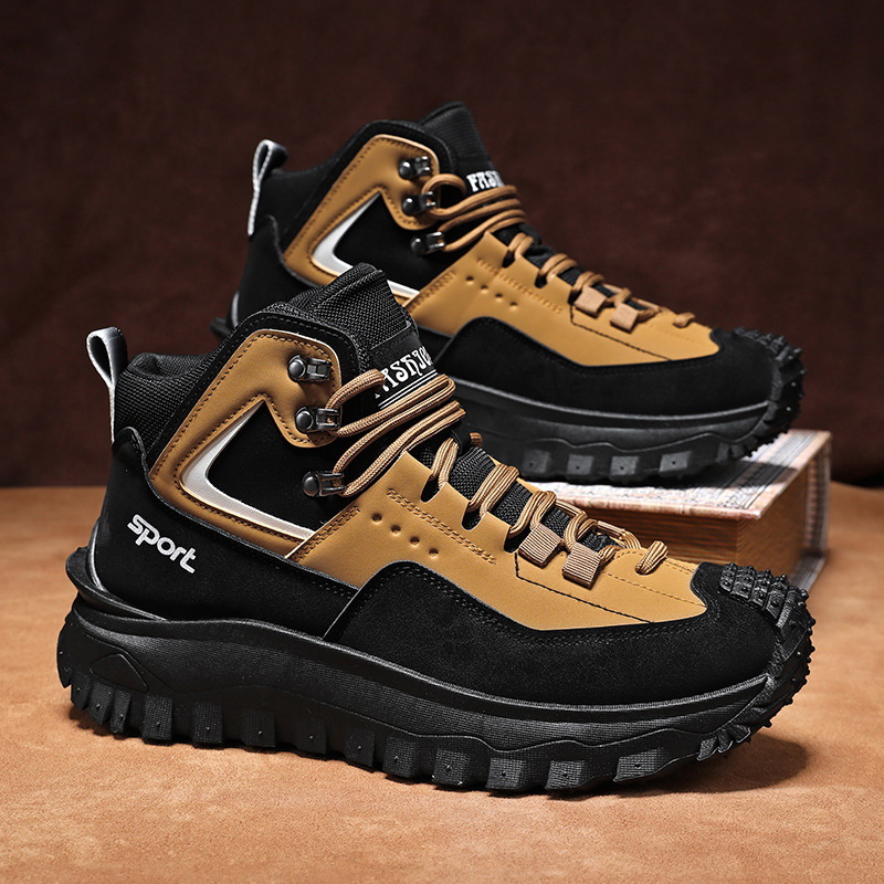 Large Size Versatile Hiking Non-Slip Wear-Resistant Outdoor Casual Trendy Men's Spring Korean Style Autumn Lightweight Dad Shoes ddmythur