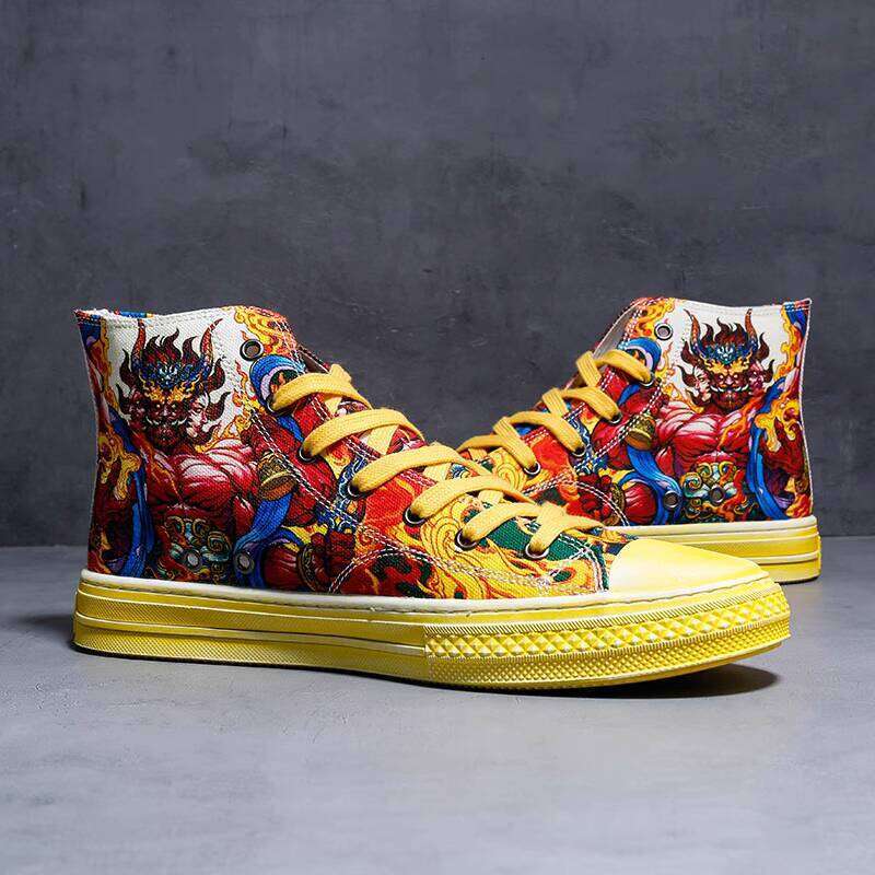 Jifffly Vulcan for Men Korean Version Niche Dance Sneakers Chinese Men's Shoes Street Style Hip Hop National Trend