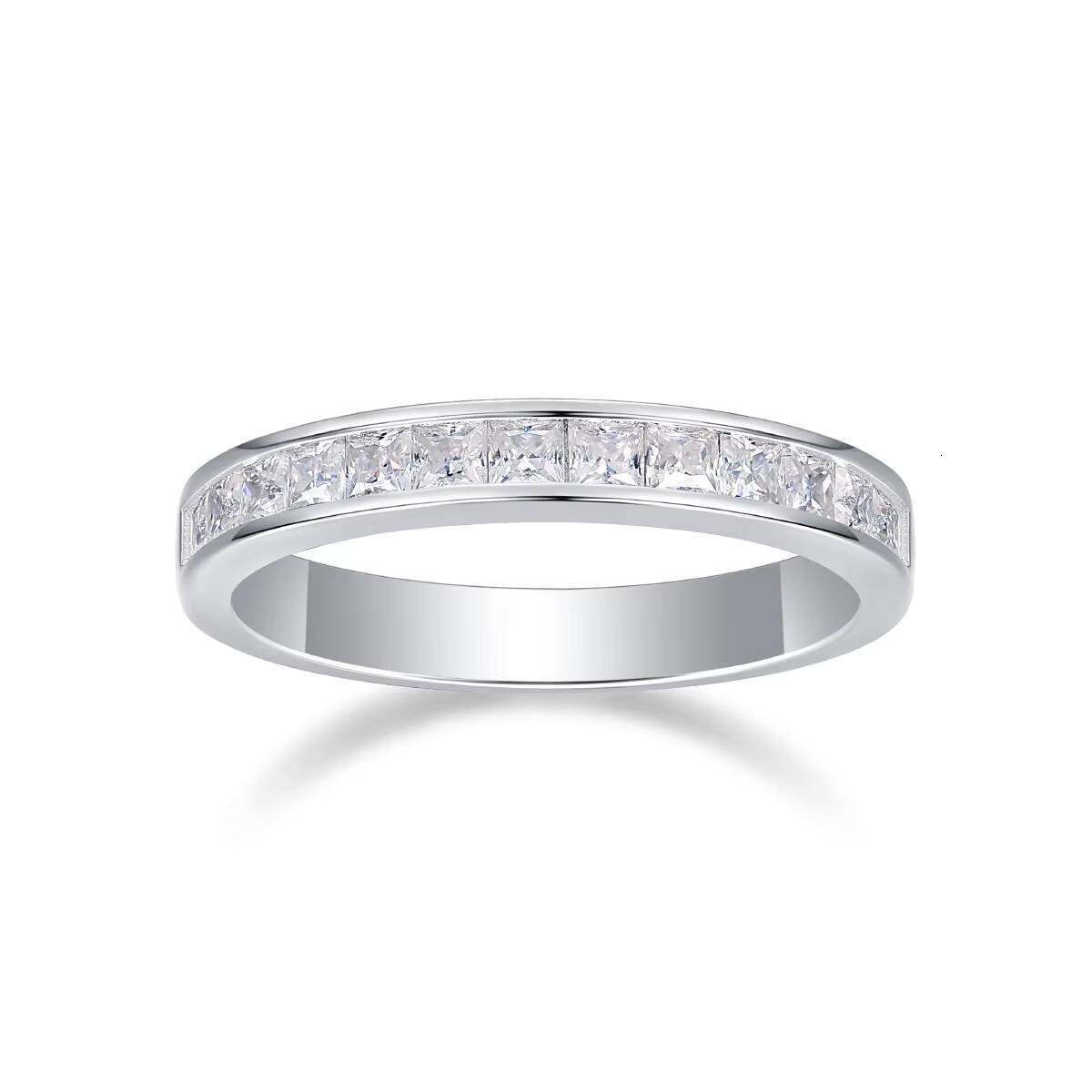 Moissanite Hip Hop Ring 925 Sterling Silver Moissanite Ring Promise Engagement VVS Moissanite Ring