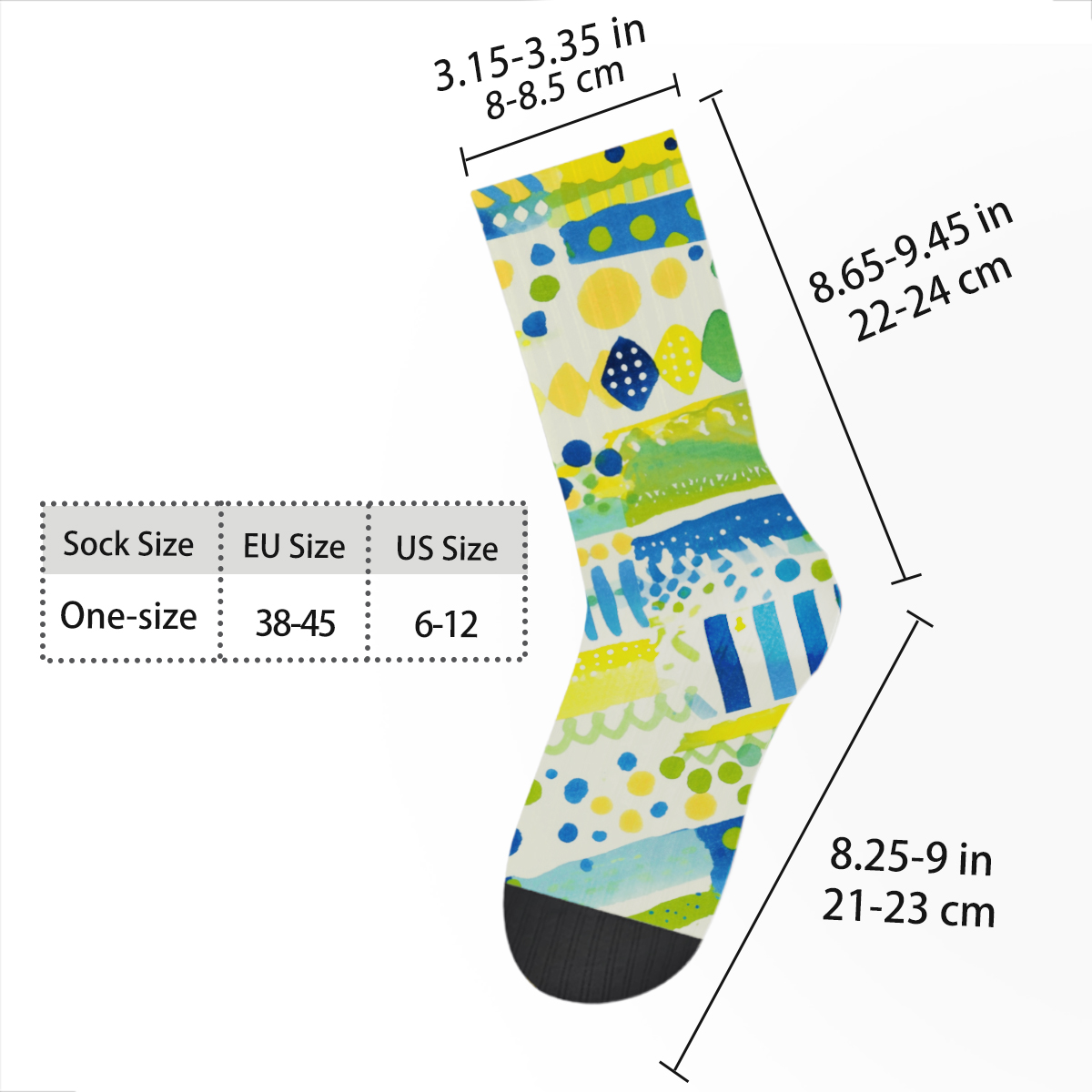 Colorful Abstract Pattern Unisex Tube Designer Socks C087