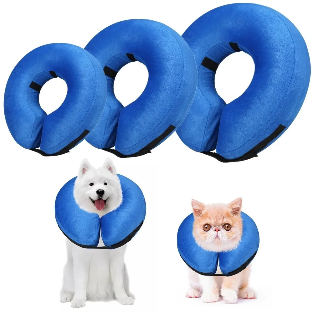 Dog Cones After Surgery Protective Inflatable Dog Collar Pet Recovery Collar Soft Pet Cone for Small Medium or Large Dogs Cats 250731