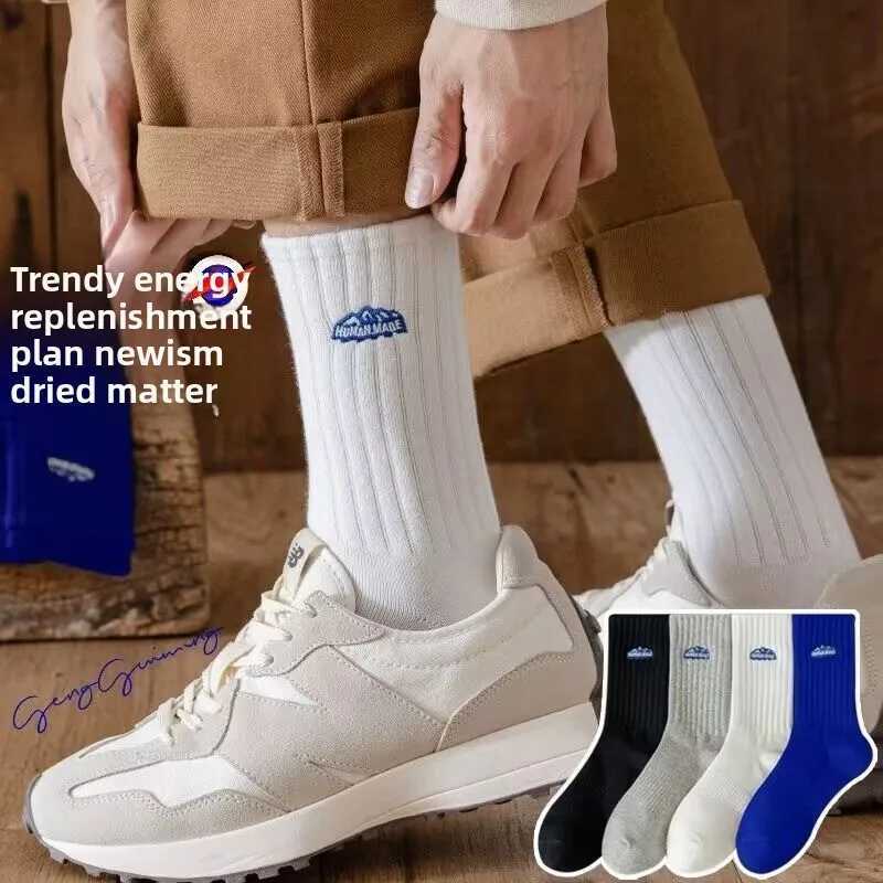 Mens Autumn and Winter Polyester Cotton Thick Style Mens Sports Couple Womens Mid Tube Socks Sports Snow Mountain Socks X250725