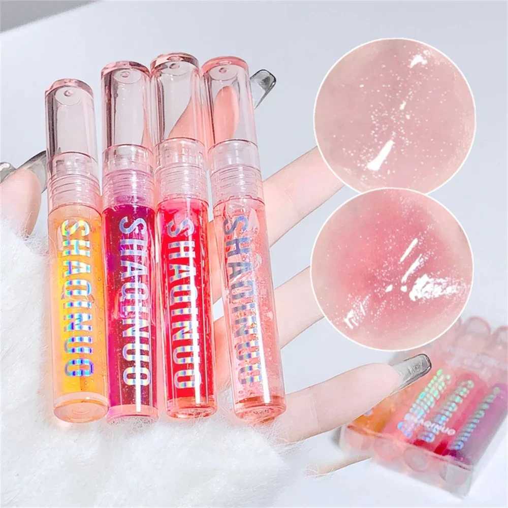 4 PCS Water-gloss Mirror Jelly Lip Gloss Moisturizes Lips Shimmers With Fine Pearls Brightens Lip Oil Pluming Glass Lip MakeupXJ250724