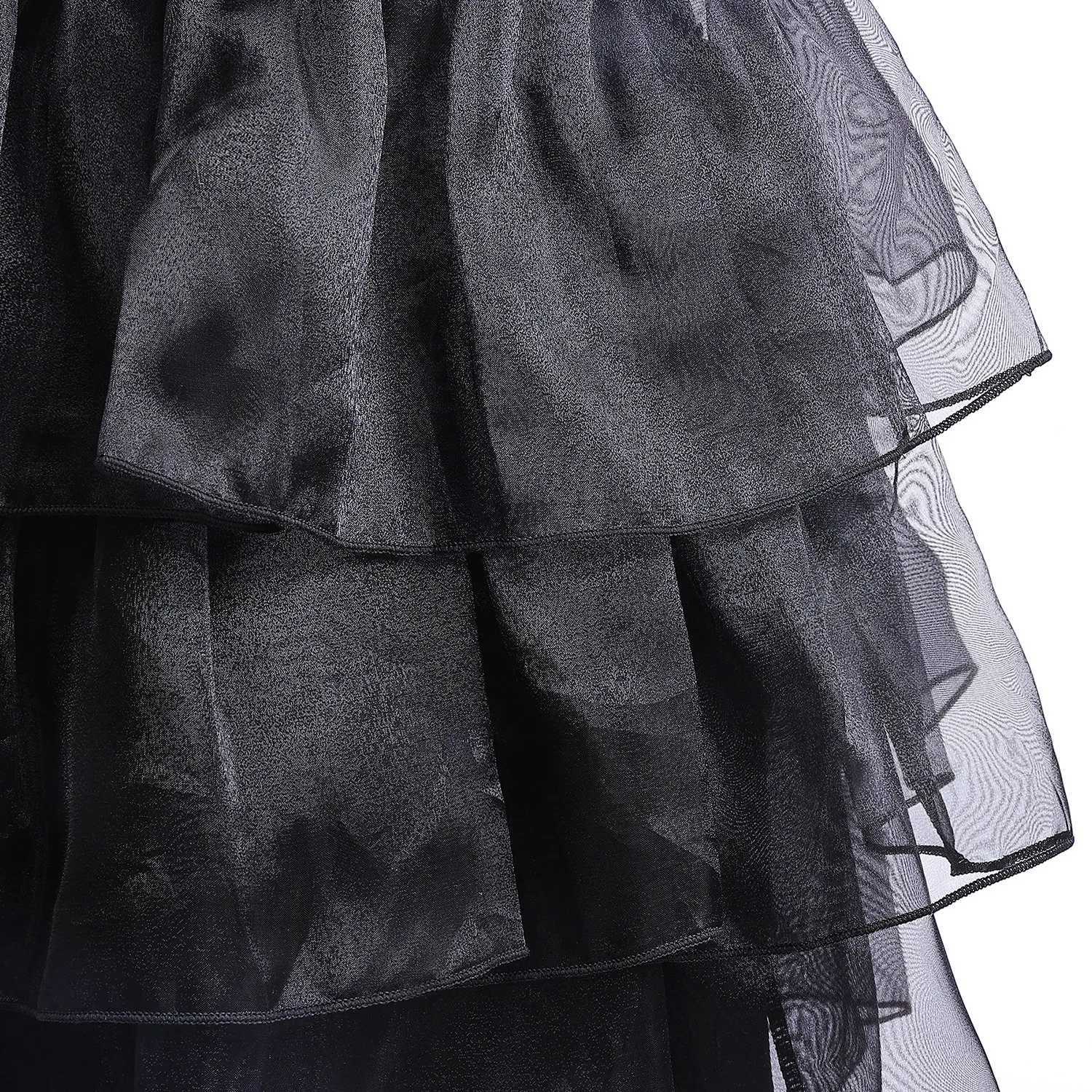 2 3 5 7 8 10 12 Yrs Girls Puffy Wendsday Prom Ball Gown Cosplay Comic Con Carnival Apparel TV Role Play Wendsday Dress Z250725