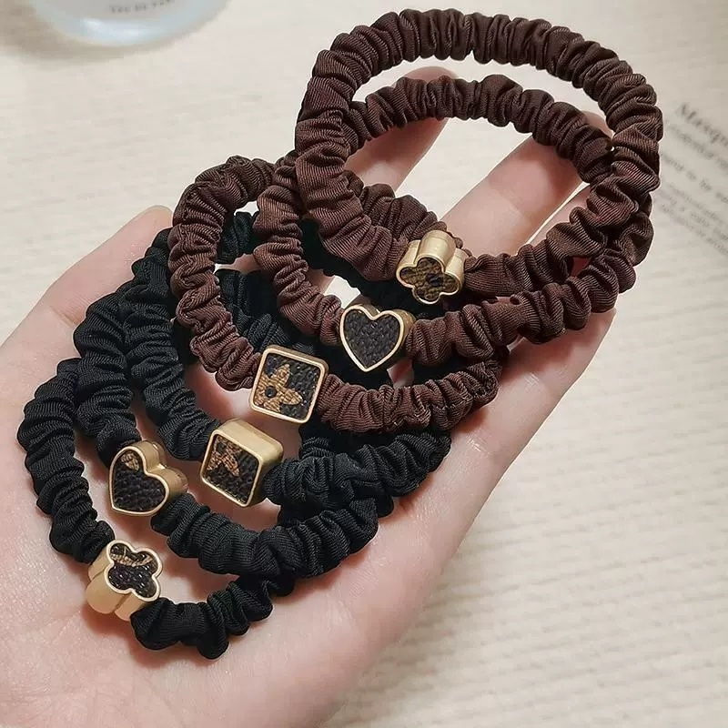 Exquisite small intestine headband, high elasticity, durable rubber band, women's hair tie rope headband, fashionable temperament, tied ponytail 