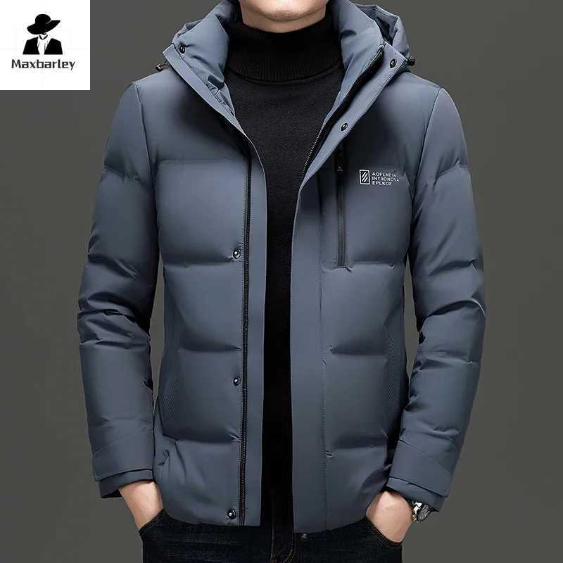 2024 Winter Thickened Down Jacket Mens Fashion Luxury Lightweight Removable Hat Warm Coat Brand Mens Short Puffer Jacket X250725