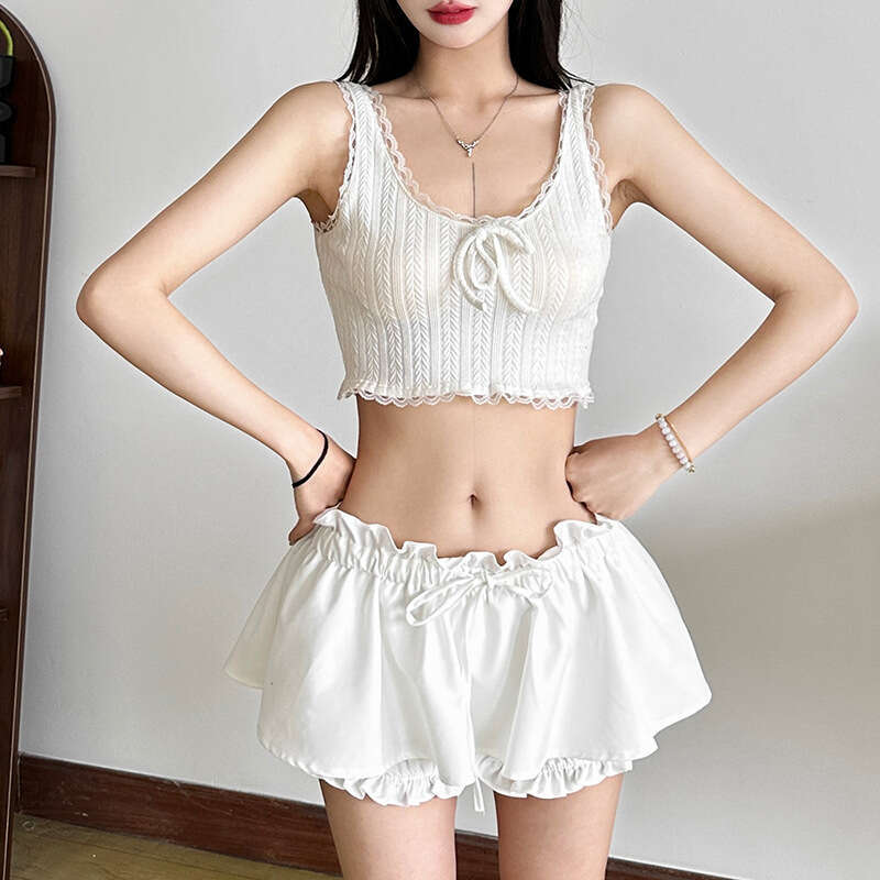 INS2025 Spring New Women's Solid Color Slim Street Fashion Low Waist Skirt Skort d4d