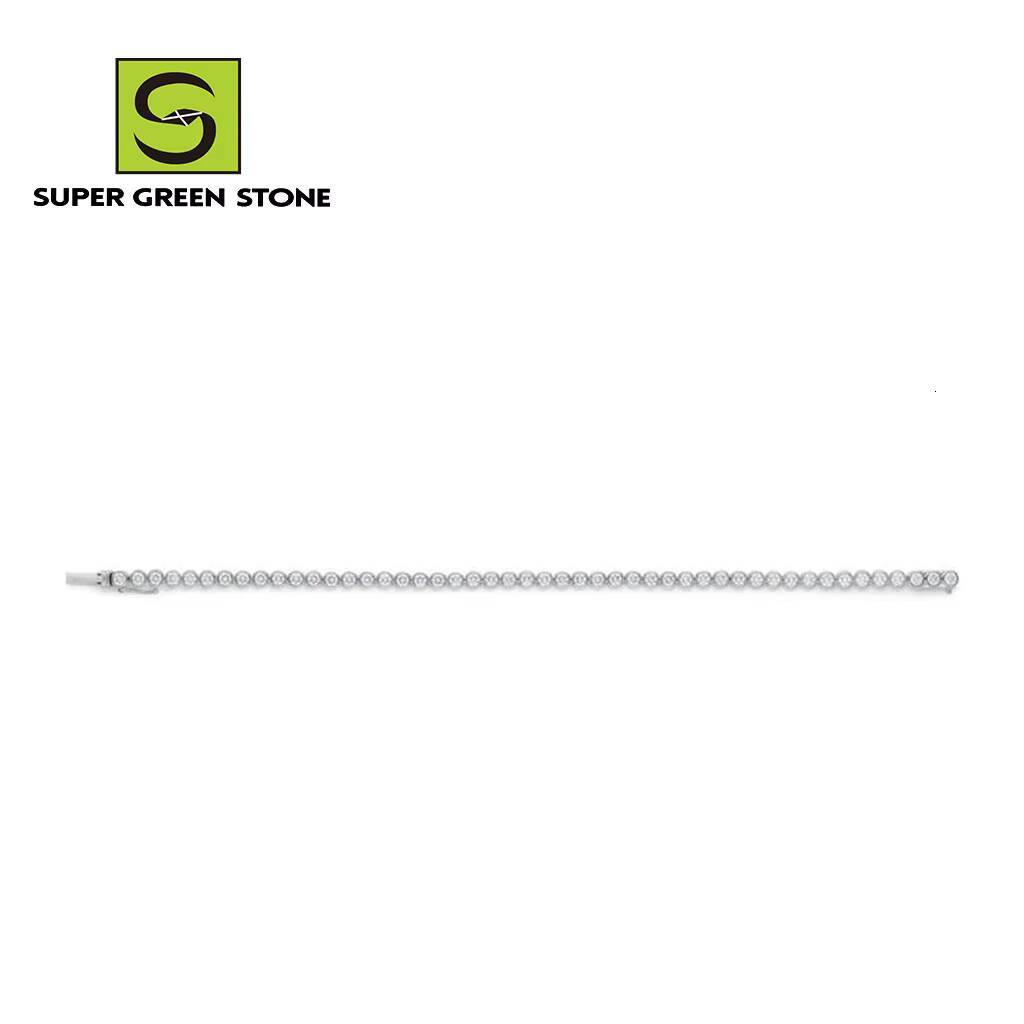 SuperGS SGSB017 Factory Wholesale 14K 18k Gold Jewelry 3mm 4mm 5mm 6mm 8mm Custom VVS Lab Diamond Tennis Chain Bracelet