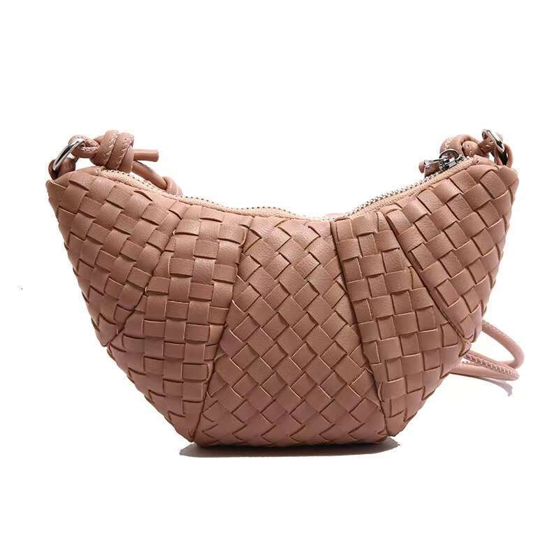 Women 2025 Handheld Woven Crescent Trend All-Match Retro Single Shoulder Crossbody Bag
