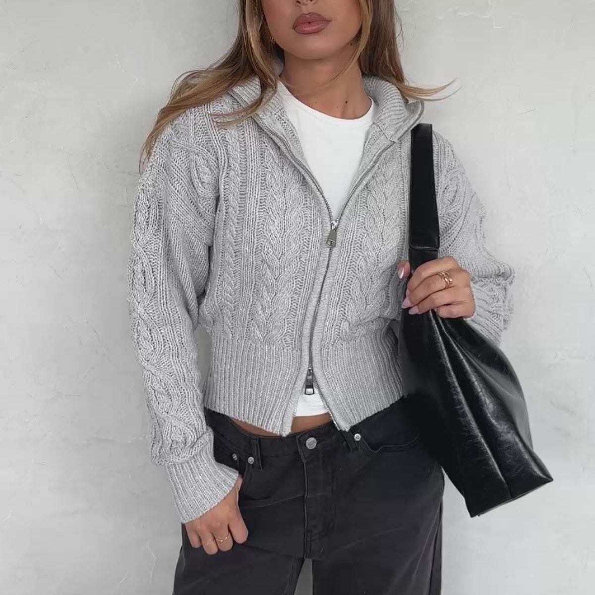 new Free shipping designer sweater for women French fashion sweater slimming and shoulder covering knitted top