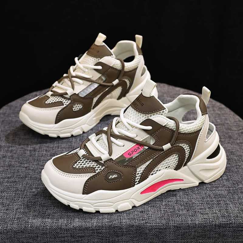 2025 Summer Womens Sneakers New Womens Platform Shoes Womens Tennis Cheating Empty Sandals Casual Outdoor Ladies Vulcanized.XJ250725