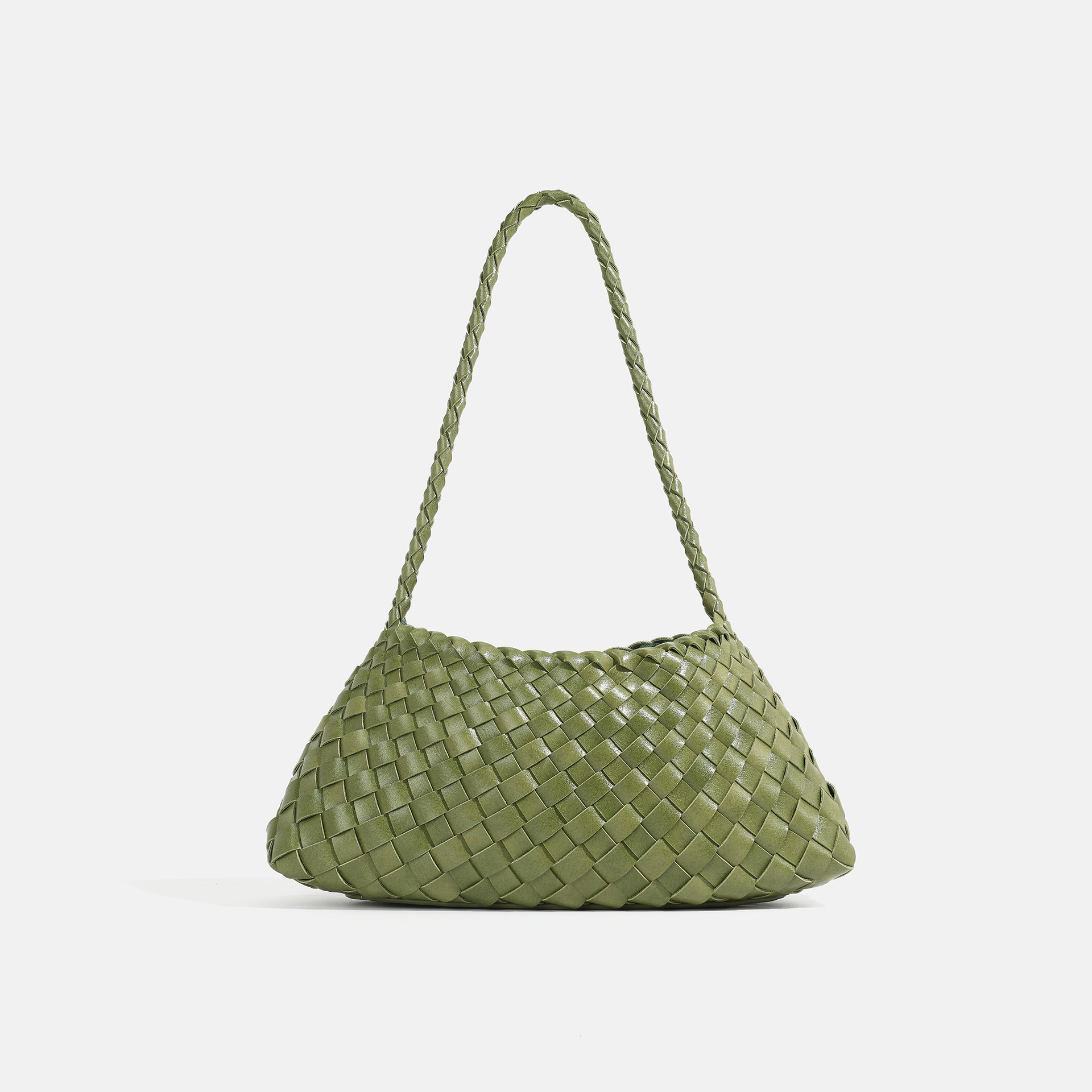 Free Shipping Designer New Woven Single Shoulder Crossbody Women's Fashion Urban Simple Dumpling Shape Handbag Leisure Vacation Beach Bag TUES