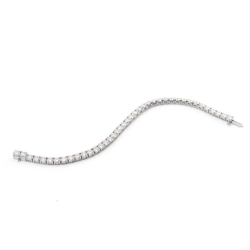 Customizable 2-5mm Moissanite Bracelet - 925 Sterling Silver Tennis Chain for Men Women