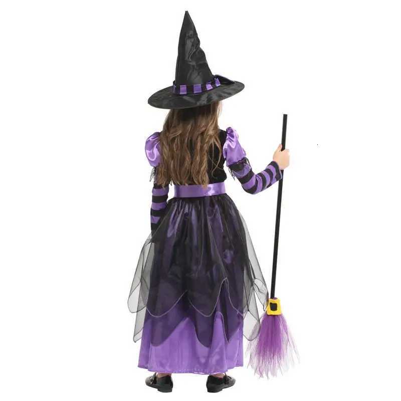 Halloween Par Costumes Witch Dress for Girls Kids Carnival Vampirina Dress Up Cosplay Vampire Pumpkin Clothing Z250725