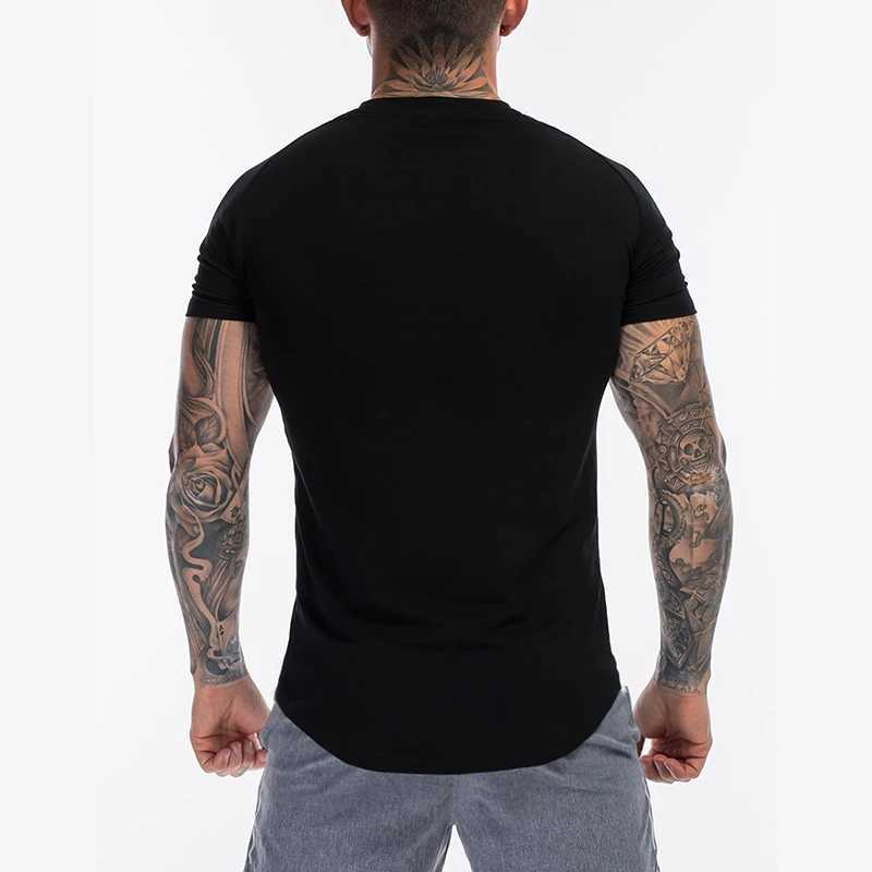 Plain Clothing Fashion T Shirt Men Cotton Breathable Fitness Mens Short Sleeve T-shirt Gym Tshirt Summer Tight Tee Shirt Homme Y250724