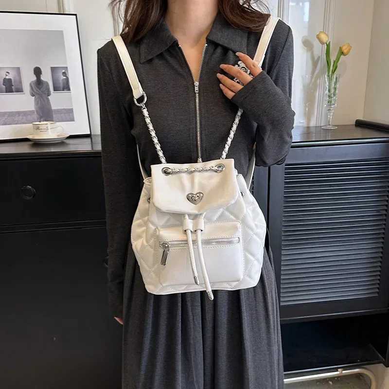 2025 Vintage College Style Mini Backpack with Chain Shoulder Strap Multi-functional Bag for Daily Commute Travel Shopping Use Y250724