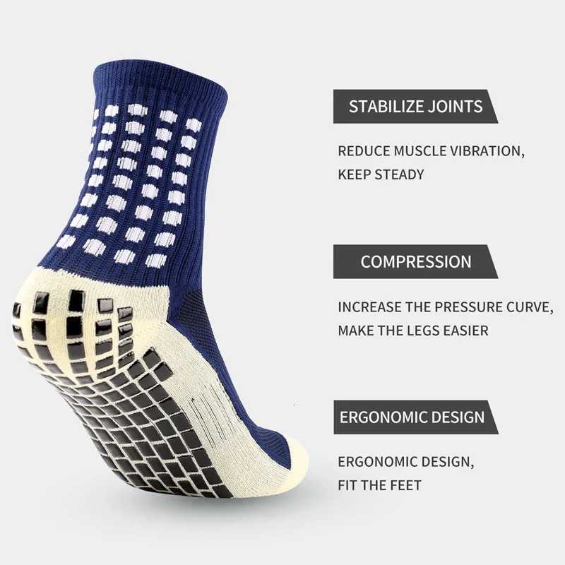 Anti-slip Socks Non-slip Soccer Basketball Tennis Outdoor Sport Socks Grip Cycling Riding Men Socks X250725