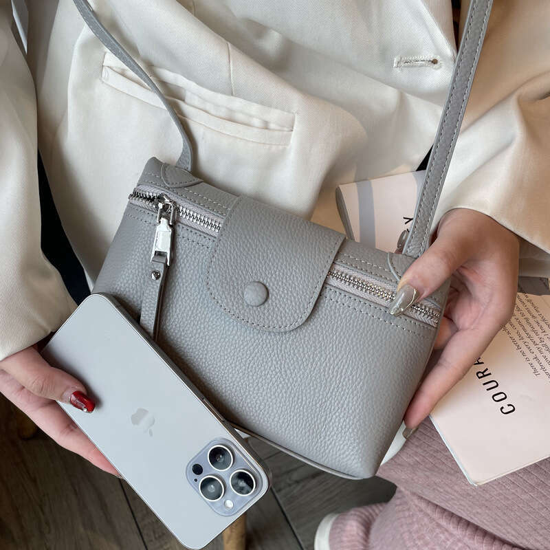 Genuine Leather Phone for Women, Crossbody New Fashionable Small Bag, Cowhide Stylish High-end Versatile Compact Shoulder Bag