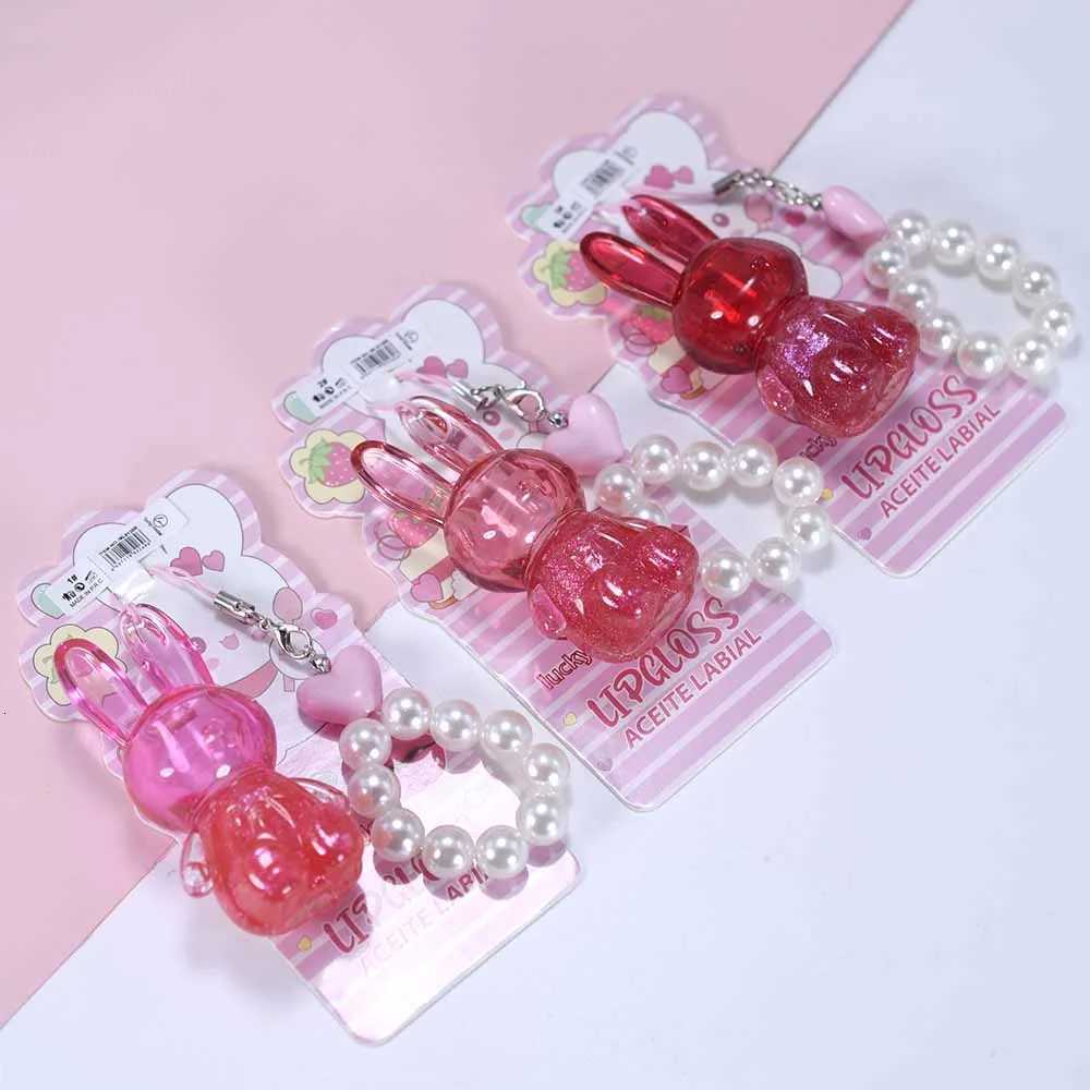 3Pcs Cute Bunny Lip Gloss Set With Pearl Keychain Shiny Lip Gloss Waterproof Longlasting Girls Lips MakeupXJ250724
