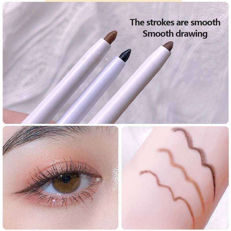 Waterproof Eyeliner Gel Pencil Quick Dry Silky Crayon Eye Liner Long Last Matte Black Brown Silkworm Pen Makeup Cosmetics X250725 X25