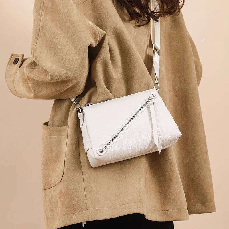 Luxury designer niche soft cowhide shoulder women's high quality leather messenger simple fashion messenger bag
