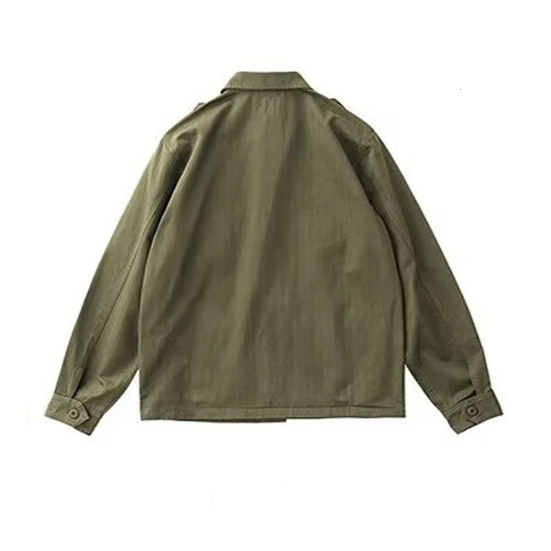 Military Cargo Jacket Men Spring Autumn MultiPocket Solid Color Retro Combat Jackets M42 Classic Bomber Chaquetas Hombre 250717