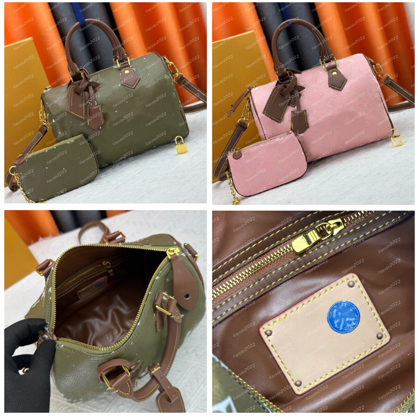 10A Army Green High Quality Pillow Boston Designer bags Handbags Purses Spys P9 25 Shoulder Bag Handbag Leather Crossbody Bag Women handbag tote travel bags Pink
