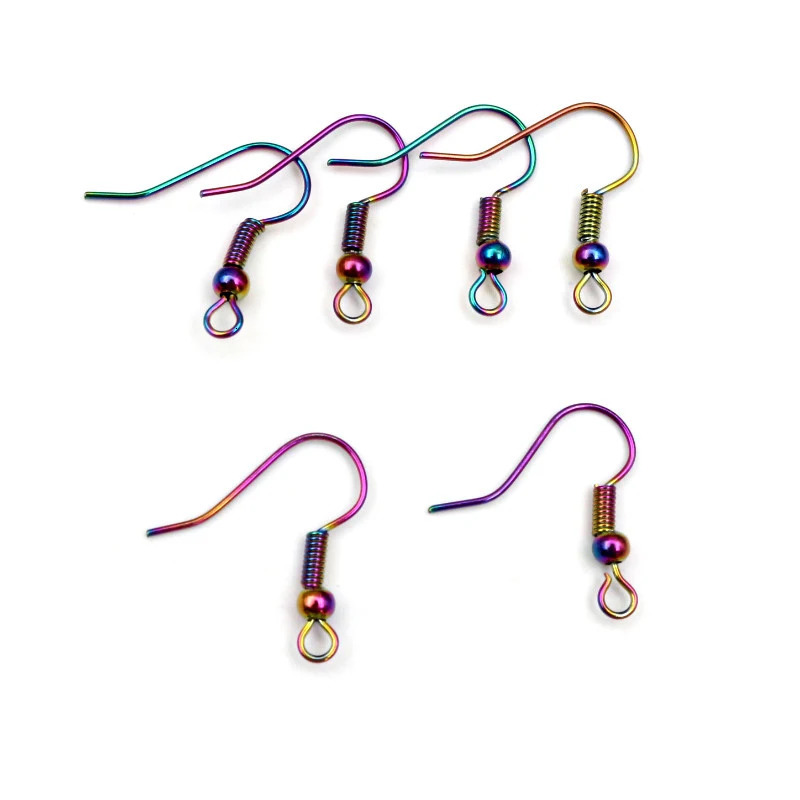 Fashion Metal Rainbow Color Snap Lobster Clasp Earring Hooks Key Ring Keychains for DIY Jewelry Making Findings Accessories 250723
