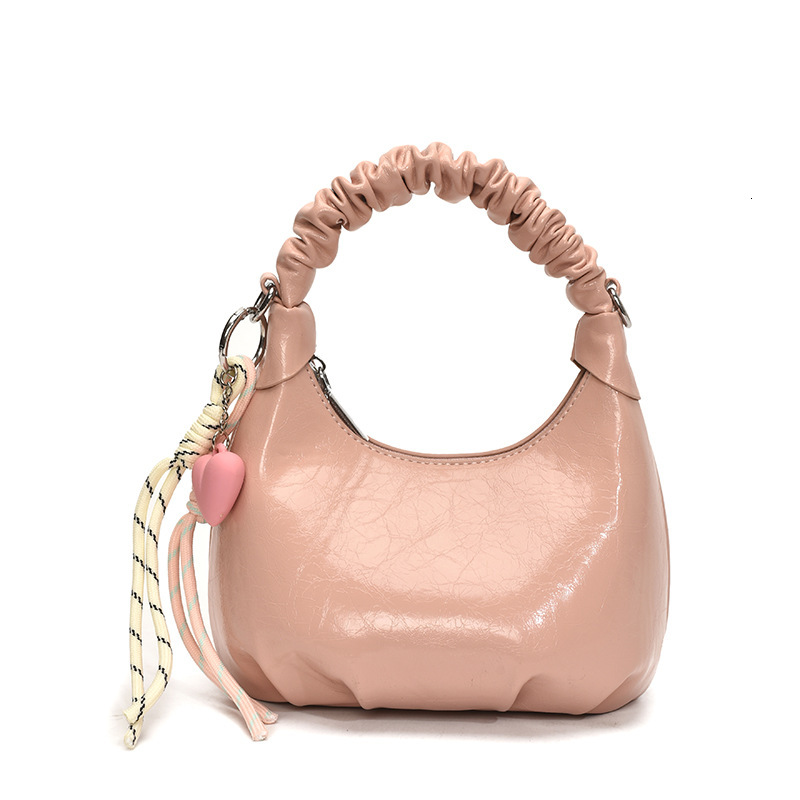 Luxury Brand Designer Bag 2025 Spring Trendy Pleated Versatile Korean Chain Handbag For Women Spring New Fashionable Personality Casual Crossbody Bag