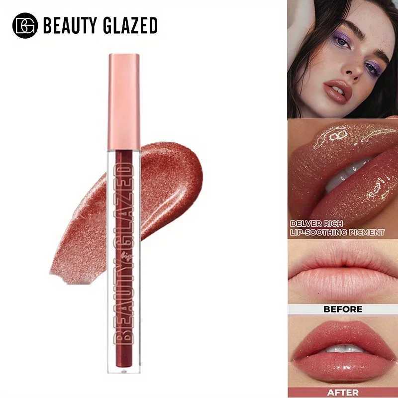 2024 Liquid Lipstick Chewy Golden Metallic Lip Gloss Shimmer Texture Golden Bling Glitter Lipstick Suitable Makeup Face PaintXJ250724