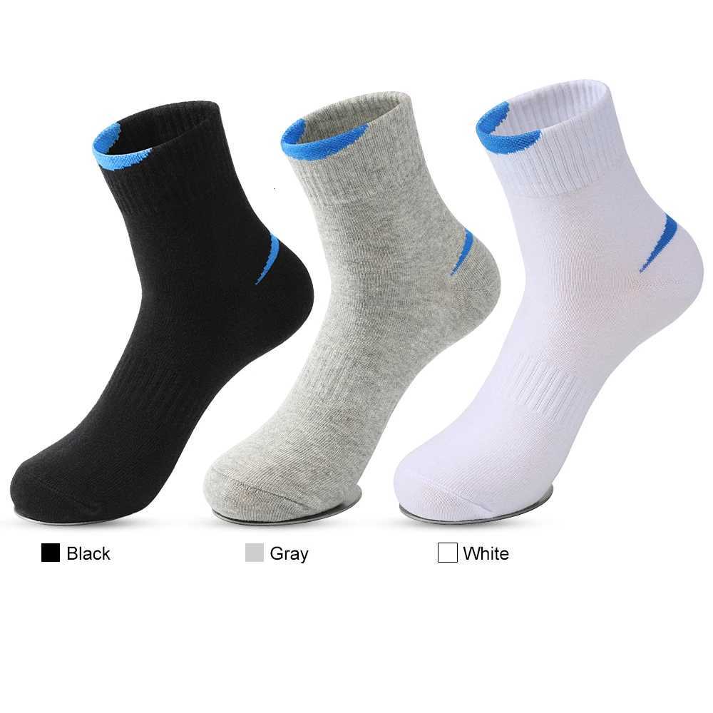 5 Pairs/Lot Mens Casual Sports Socks Fashion Hot Sale Pure Cotton Mens Socks White Black Breathable Large Size Stockings 38-45 X250725