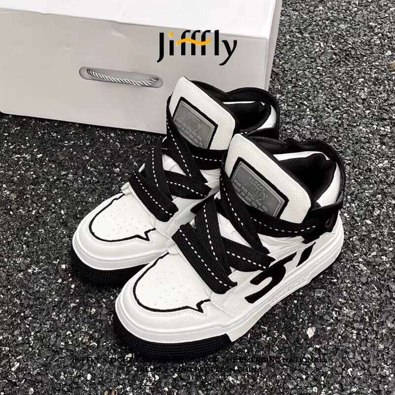 JiffFly Men's High-top Sneakers - Autumn/Winter 2025 Trendy Vintage Loafers for Couples