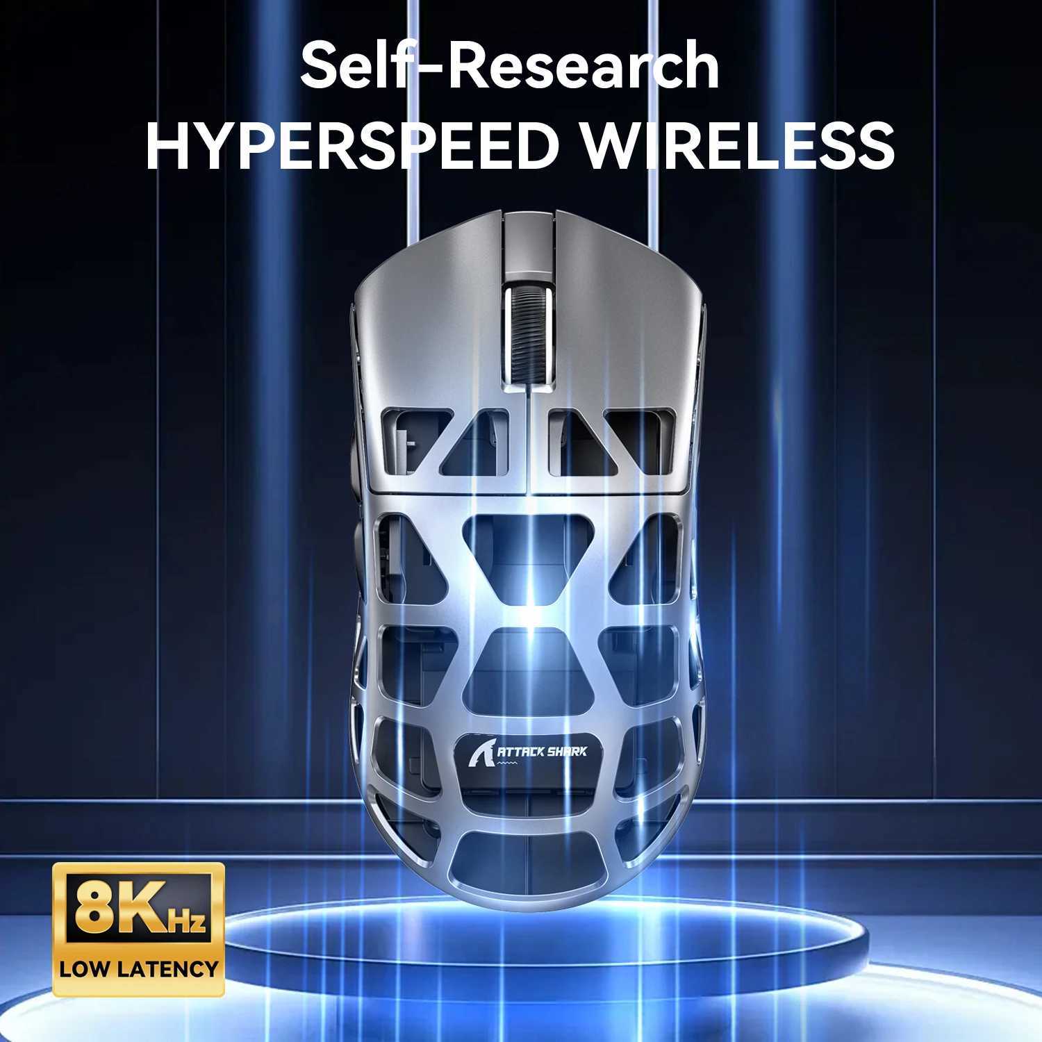 ATTACK SHARK R3 Magnesium Alloy Superlight Tri-mode Gaming Mouse PAW3395 Bluetooth Wireless Wired R250724