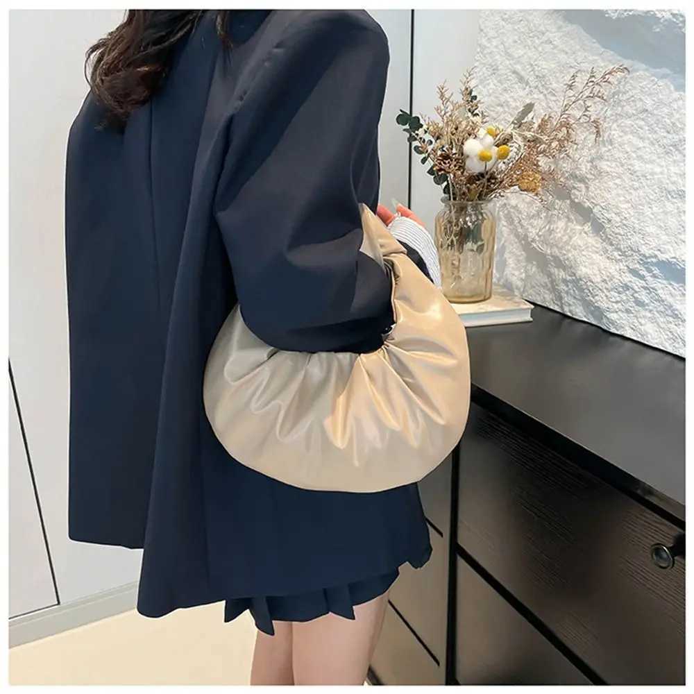 2023 Casual Soft PU Shoulder Bags Mini Small Top-Handle Bags Square Pleated Clutch Purse for Women Girls Y250725