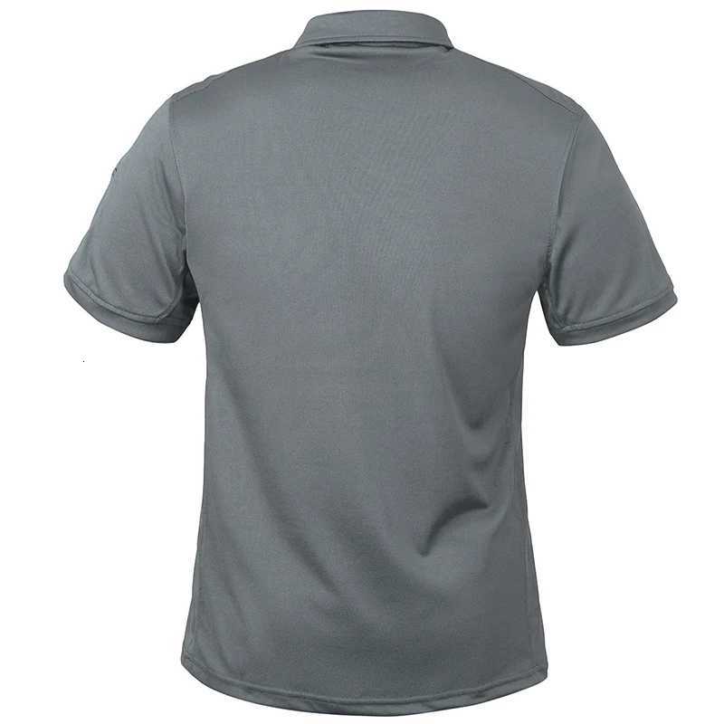 Mens Short Sleeve Tactical Shirt Casual Performance Lightweight Polo Shirt Summer Outdoor Fishing Hiking Golf Shirt USA Size XJ250725