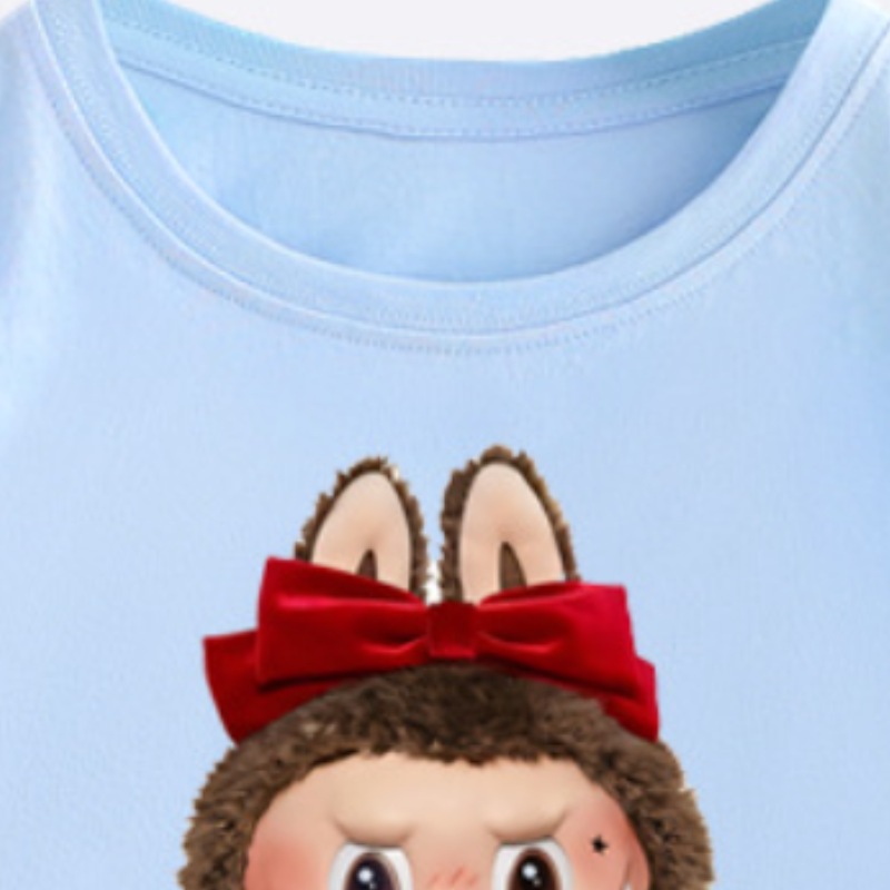 LABUBU cotton summer short-sleeved children's clothing short-sleeved T-shirt comfortable soft skin-friendly fabric's T-shirt baby designer c