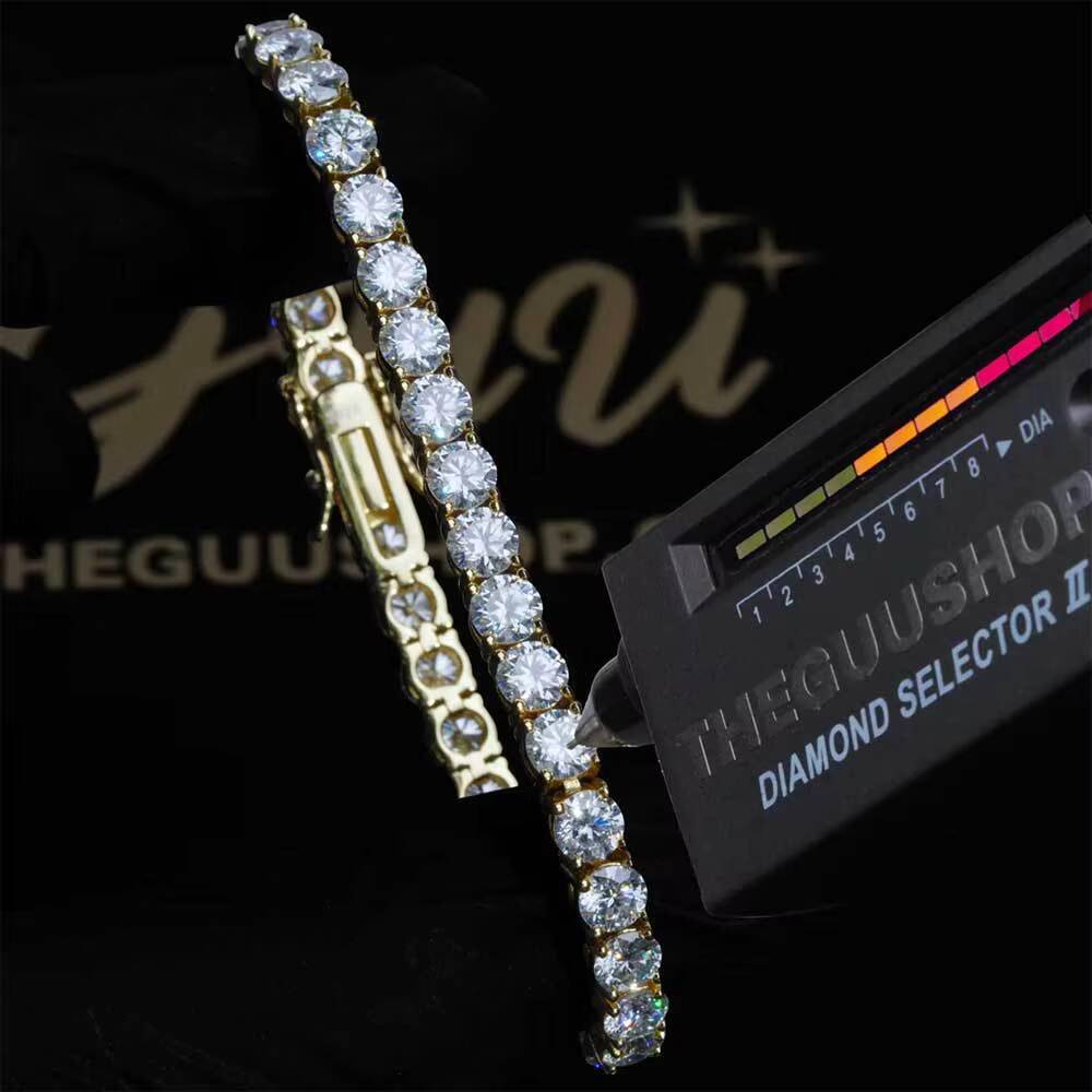 Factory High Quality Moissanite Tennis Chain S925 Sterling Hip Hop Moissanite Tennis Chain