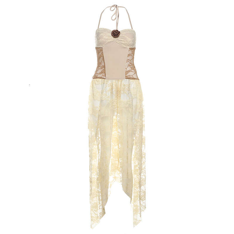 Women's 2025 Spring Summer New Fashion Sexy Halter Lace Trim Patchwork Camisole for Women 104