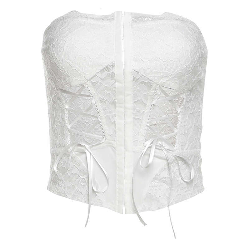 2024 Autumn Winter New Women's Solid Color Slim Street Fashion Off-Shoulder Tube Top Backless Vest f71