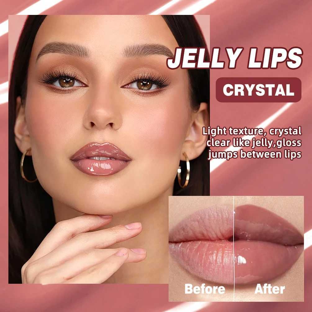 Nude Brown Plumping Lip Gloss Moisturising Colored Lip Oil Transparent Fullness Lips Tint Soft Tube Make Up Beauty Lips Care 12gXJ250724