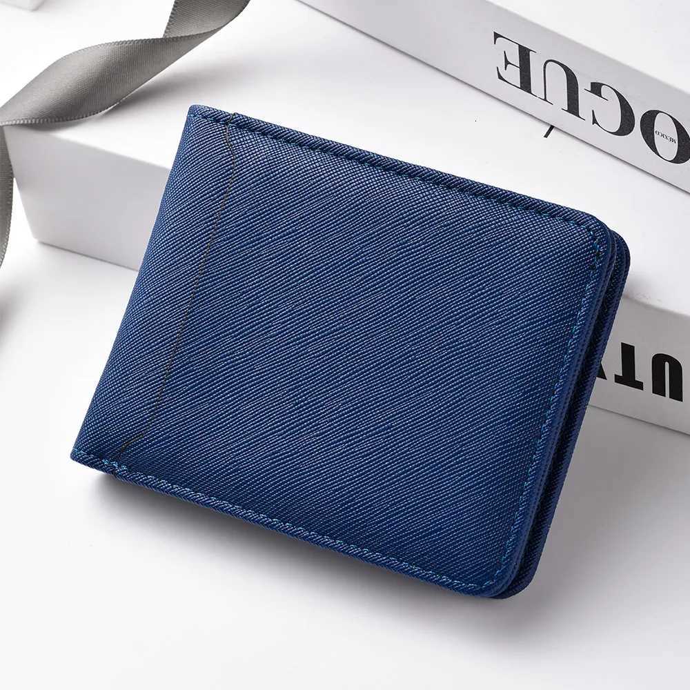 Simple Solid-Color Short Wallet Business Leisure Card Holder Male Wallet ID Card Bank Card Male Wallet Z250725