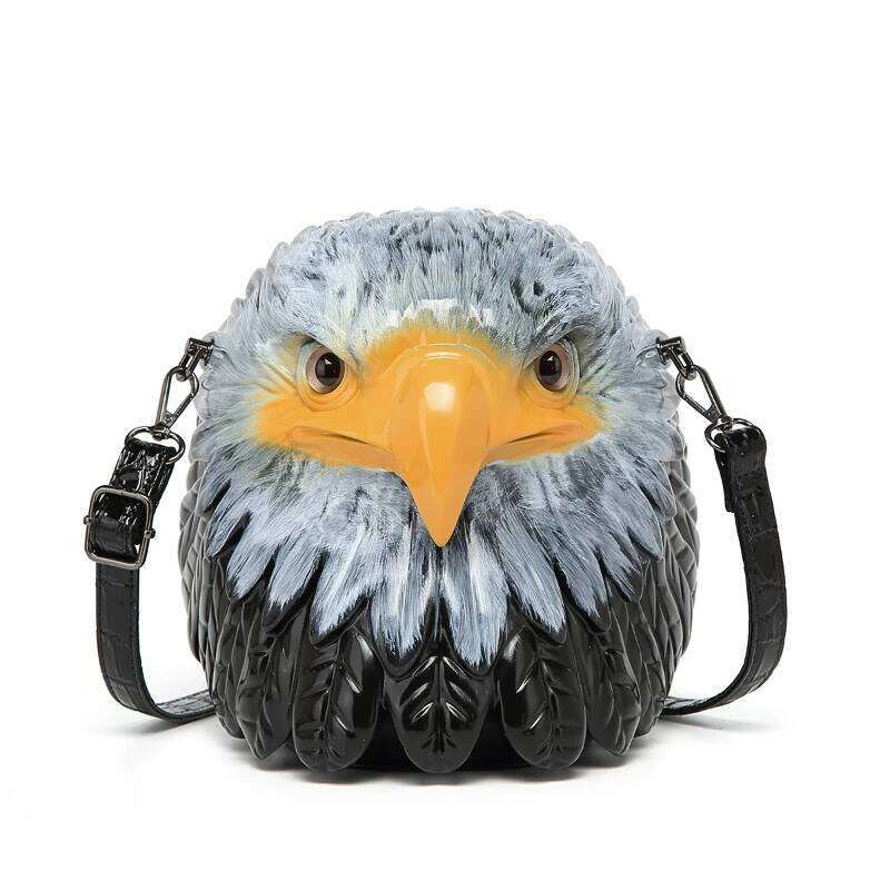 Luxurious designer The 2025 new creative, individual and retro bald eagle handbag is niche crossbody bag with a sense of animal design