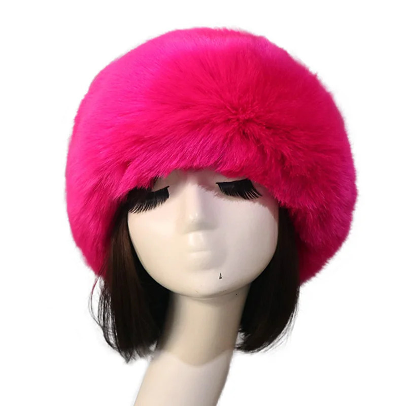 Womens Winter Artificial Fur Russian Ushanka Hat Thick Warm Balaclava Caps Earflap Faux Fox Beanies For Ladies Outdoor Hats 250724