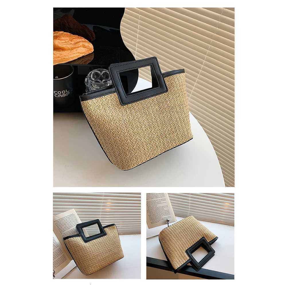 100% Genuine Leather Handbag PU Leather Simple Str Bag Large Capacity Versatile Weaving Bag Fem Leisure Bag Y250725